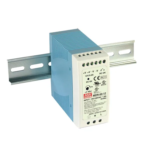 MDR-60-12 Компактный блок питания на DIN-рейку, 12В, 5А, 60Вт Mean Well