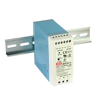 MDR-60-5 Компактный блок питания на DIN-рейку, 5В, 10А, 60Вт Mean Well