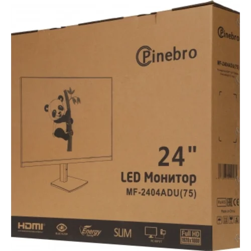 Монитор Pinebro 23.8" MF-2404ADU черный IPS LED 5ms 16:9 HDMI M/M матовая HAS Piv 250cd 178гр/178гр