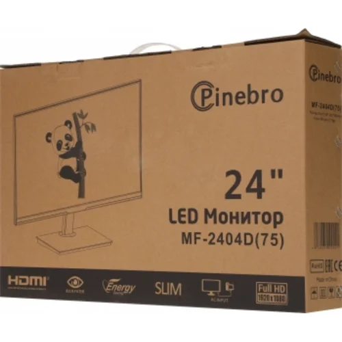 Монитор Pinebro 23.8" MF-2404D черный IPS LED 5ms 16:9 HDMI M/M матовая 250cd 178гр/178гр 1920x1080