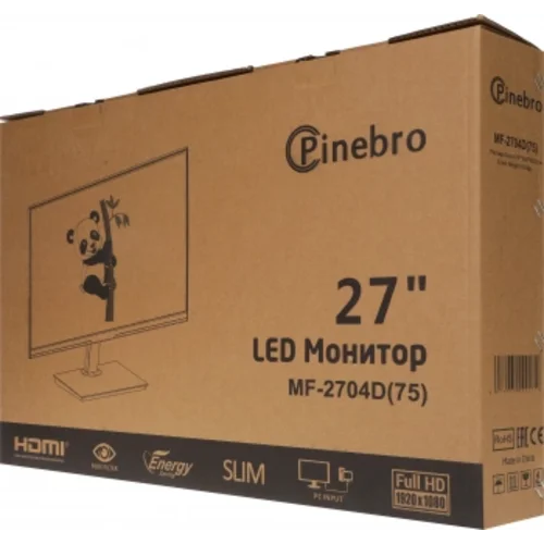Монитор Pinebro 27" MF-2704D черный IPS LED 5ms 16:9 HDMI M/M матовая 250cd 178гр/178гр 1920x1080 75