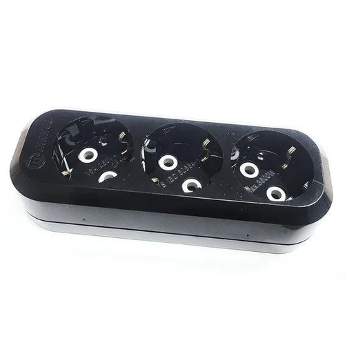 Колодка удлинителя 3-м с заземл. черн. Makel MGP2131