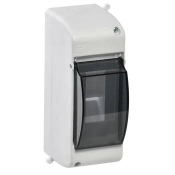 Корпус ОП КМПн 2/2 Krepta 3 IP30 для 2-х авт. выкл. прозр. крышка пластик. бел. IEK MKP42-N-02-30-20