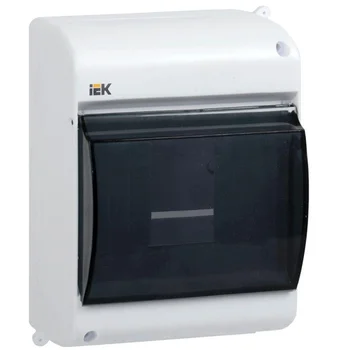 Корпус ОП КМПн 2/4 Krepta 3 IP30 для 4-х авт. выкл. прозр. крышка пластик. бел. IEK MKP42-N-04-30-12