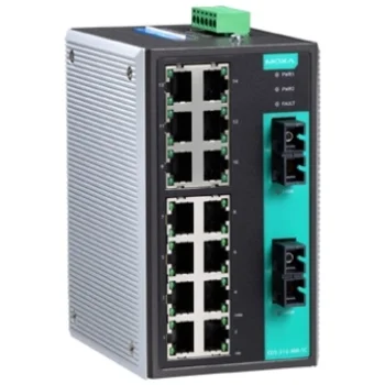 Коммутатор EDS-316-SS-SC-T Ethernet Switch 14x10/100BaseT(X) ports, 2 single mode, SC, 100Base, 40Km, t:-40