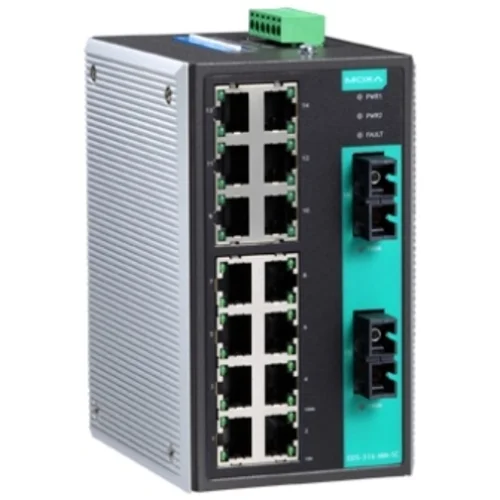 Коммутатор EDS-316-SS-SC-T Ethernet Switch 14x10/100BaseT(X) ports, 2 single mode, SC, 100Base, 40Km, t:-40