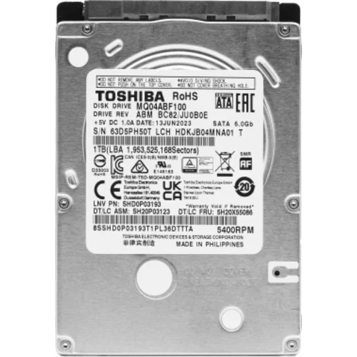 Жесткий диск Toshiba SATA-III 1Tb MQ04ABF100 MQ04 512E (5400rpm) 128Mb 2.5"