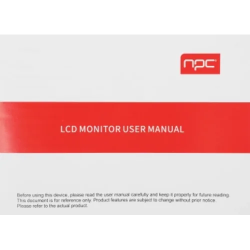 Монитор NPC 27" MU2707-K черный IPS LED 5ms 16:9 HDMI M/M матовая HAS Piv 1000:1 250cd 178гр/178гр 3