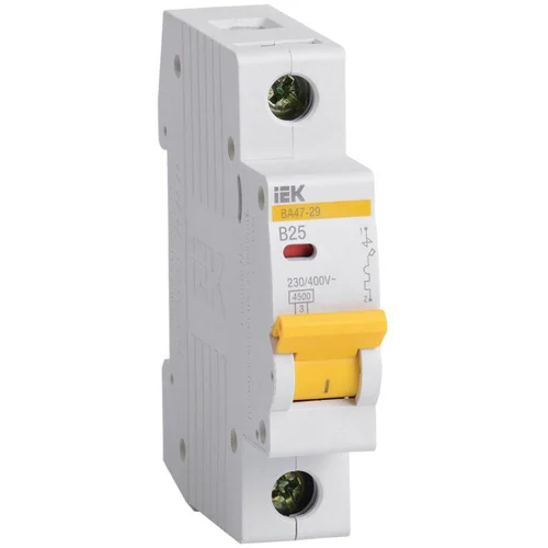 Выключатель автоматический модульный 1п B 25А 4.5кА ВА47-29 IEK MVA20-1-025-B