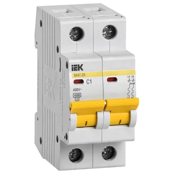 Выключатель автоматический модульный 2п C 1А 4.5кА ВА47-29 IEK MVA20-2-001-C
