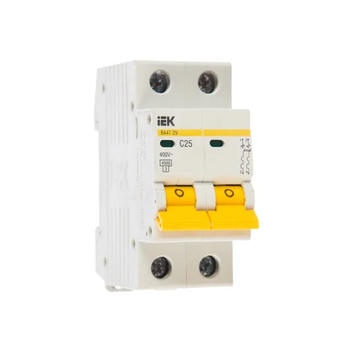 Выключатель автоматический модульный 2п C 25А 4.5кА ВА47-29 IEK MVA20-2-025-C