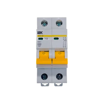 Выключатель автоматический модульный 2п C 63А 4.5кА ВА47-29 IEK MVA20-2-063-C