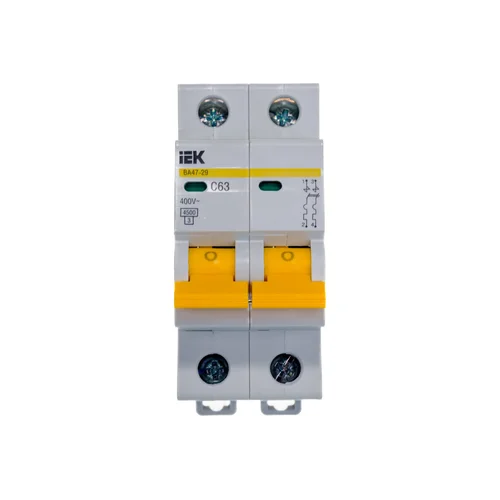 Выключатель автоматический модульный 2п C 63А 4.5кА ВА47-29 IEK MVA20-2-063-C