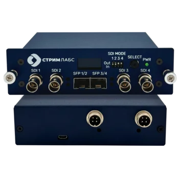 Четырехканальный конвертер 3G-SDI для передачи видео Stream Labs MediaXOptic