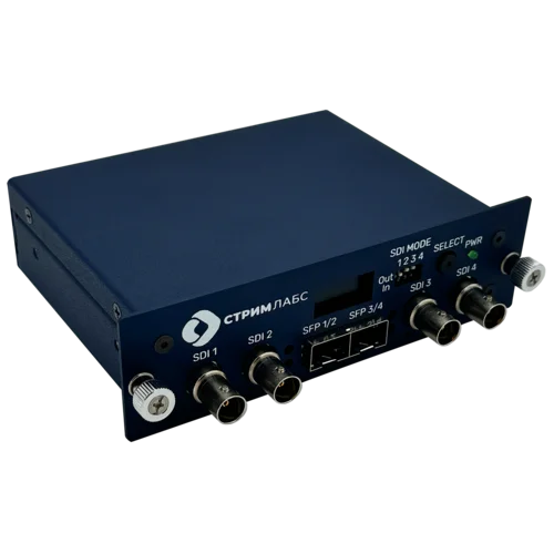 Четырехканальный конвертер 3G-SDI для передачи видео Stream Labs MediaXOptic