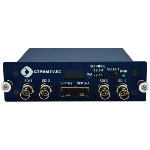 Четырехканальный конвертер 3G-SDI для передачи видео Stream Labs MediaXOptic