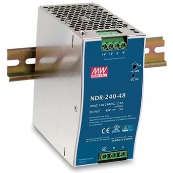 NDR-240-48 Блок питания на DIN-рейку, 48В, 5А, 240Вт Mean Well - БУ (царапины)