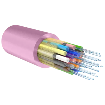Кабель волоконно-оптический, 24 волокна, многомодовый 50/125мкм, стандарта OM4, распределительный, с плотным буфером, LSZH -40C нг(A)-HFLTx, маджента
