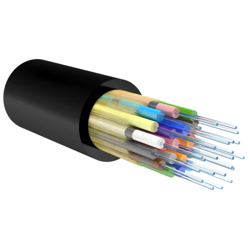 Кабель волоконно-оптический, 24 волокна, одномодовый 9/125мкм, стандарта OS2, распределительный, с плотным буфером, LSZH -40C нг(A)-HFLTx, черный