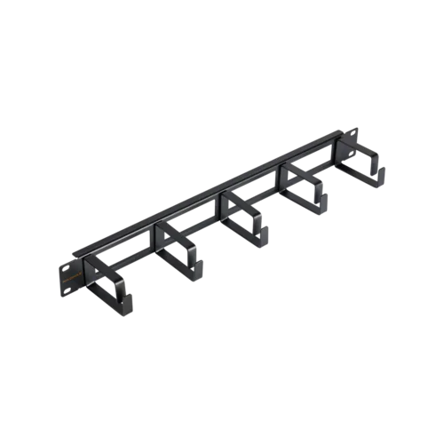 Кабельный органайзер NIKOMAX 19", 1U, глубина колец 60мм, металлический, с отверстиями в опорной планке, черный, уп-ка 2шт.