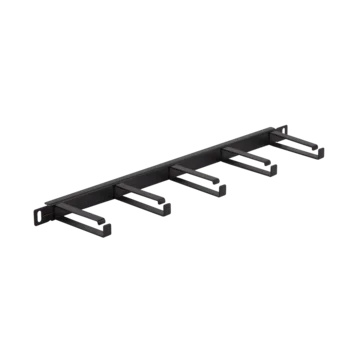 Кабельный органайзер NIKOMAX 19", 0,5U, глубина колец 80мм, металлический, черный, уп-ка 2шт.