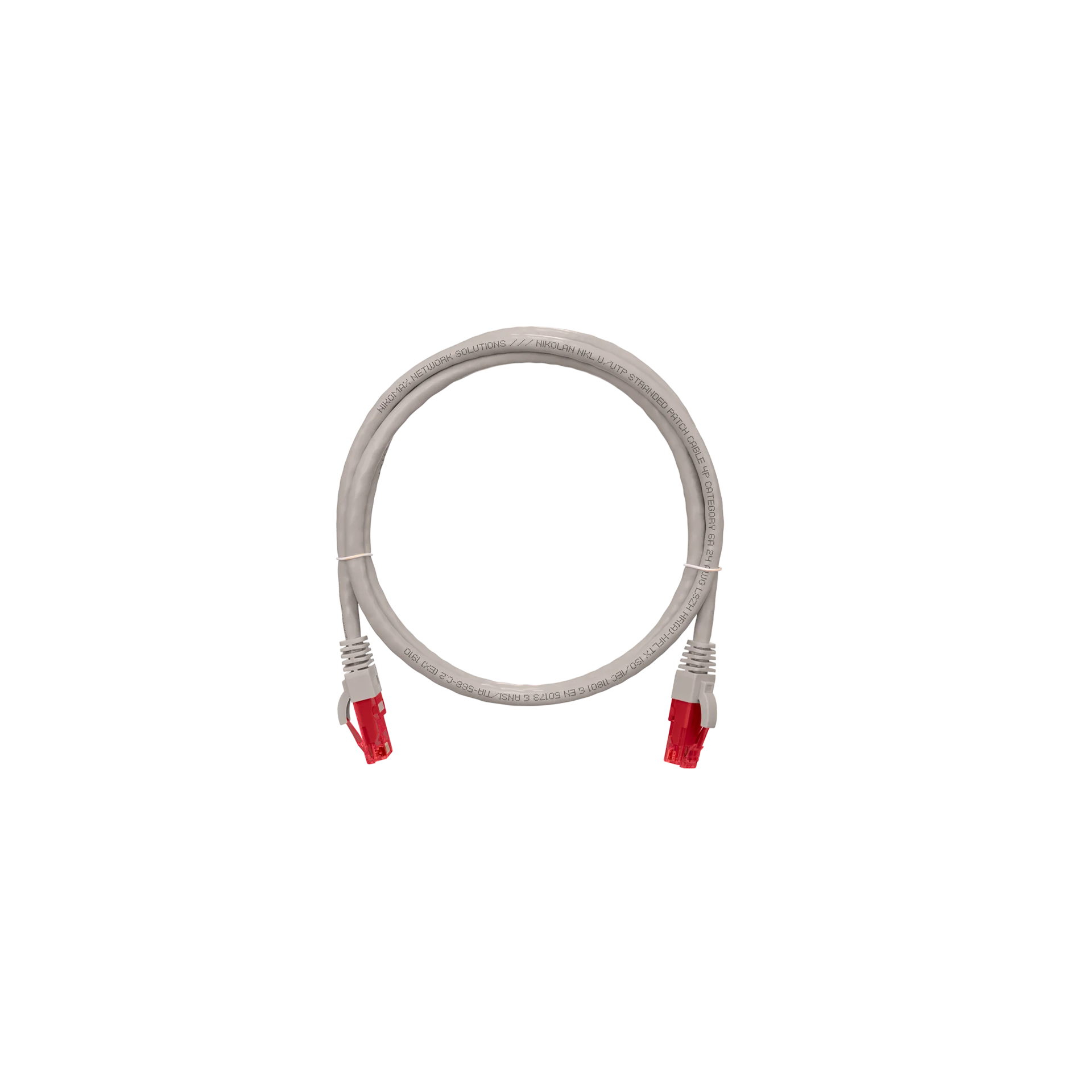 Коммутационный шнур категории 6A SLIM LINE, U/UTP, LSZH, T568B, белый, 2 м