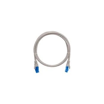 Коммутационный шнур NIKOMAX U/UTP 4 пары, Кат.6 (Класс E), 250МГц, 2хRJ45/8P8C, T568B, заливной, с защитой защелки, многожильный, BC, серый, 10м