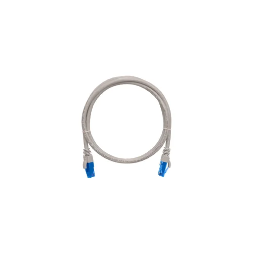 Коммутационный шнур NIKOMAX U/UTP 4 пары, Кат.6 (Класс E), 250МГц, 2хRJ45/8P8C, T568B, заливной, с защитой защелки, многожильный, BC, серый, 10м