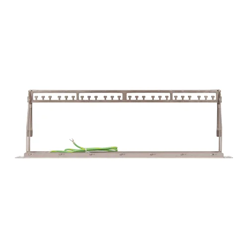 Коммутационная панель NIKOMAX 19", 1U, наборная, под 24 модуля Keystone, UTP/STP, с заземлением, с органайзером, металлик