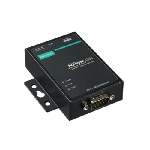 NPort 5150A-T 1-port RS-232/422/485 advanced, DB9 + TB, dual 10/100BaseT(X)