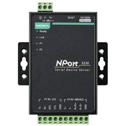 NPort 5230 2-портовый асинхронный сервер RS-232 + RS-422/485 в Ethernet MOXA