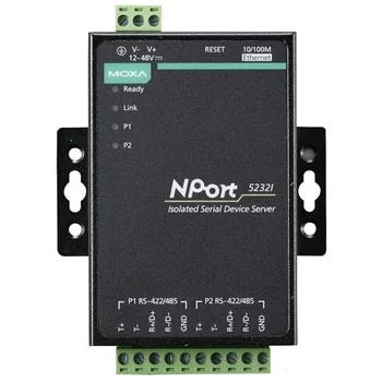 NPort 5232i 2-портовый асинхронный сервер RS-422/485 в Ethernet с изоляцией 2 КВ