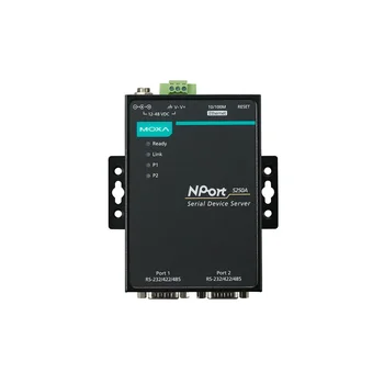 NPort 5250A-T 2-портовый усовершенствованный преобразователь RS-232/422/485 в Ethernet с расширенным диапазоном температур MOXA