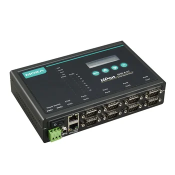 8-портовый преобразователь RS-232/422/485 в Ethernet в настольном исполнении с разъёмами DB9-Male