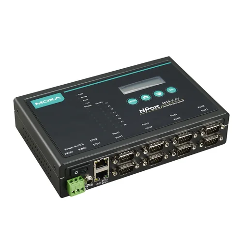 8-портовый преобразователь RS-232/422/485 в Ethernet в настольном исполнении с разъёмами DB9-Male