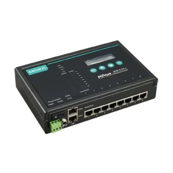NPort 5650-8-DT-J 8-портовый асинхронный сервер RS-232/422/485 в Ethernet в настольном исполнении с разъёмами RJ45 MOXA