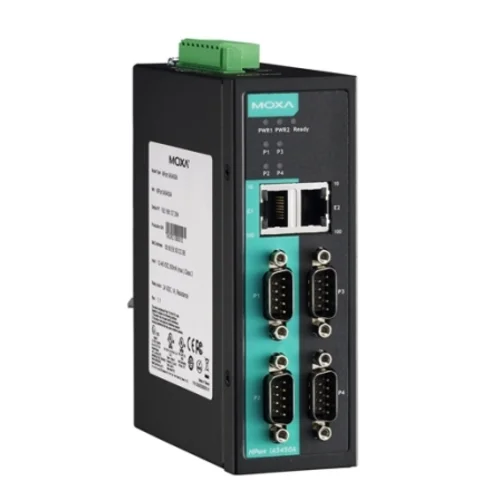 NPort IA5450AI-T 4-портовый усовершенствованный преобразователь RS-232/422/485 в Ethernet с изоляцией 2 КВ с расширенным диапазоном температур MOXA