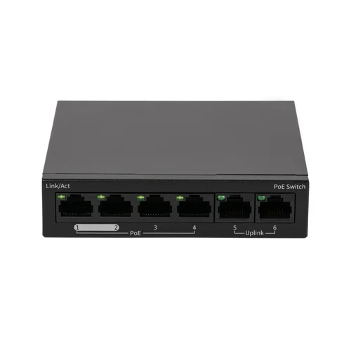 Неуправляемый 4 портовый POE коммутатор Uniview NSW2020-6T-POE-IN-NB