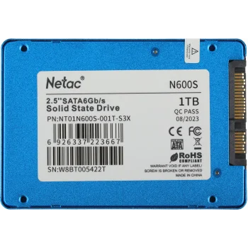 Накопитель SSD Netac SATA-III 1TB NT01N600S-001T-S3X N600S 2.5"