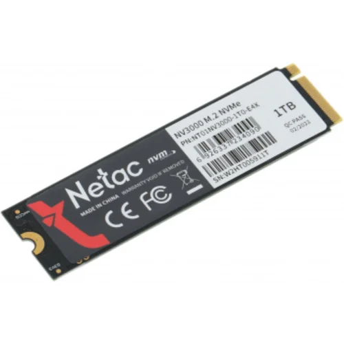Накопитель SSD Netac PCIe 3.0 x4 1TB NT01NV3000-1T0-E4X NV3000 M.2 2280