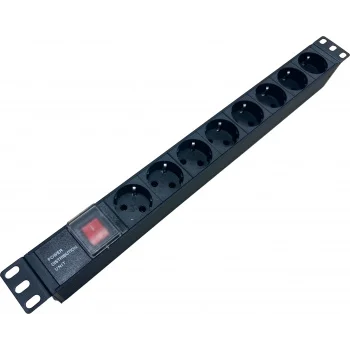Блок распределения питания NTSS NTSS-PDU-DA1015 гор.размещ. 8xSchuko базовые 10A C14