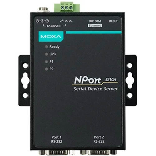 Nport 5210A 2-портовый усовершенствованный асинхронный сервер RS-232 в Ethernet MOXA