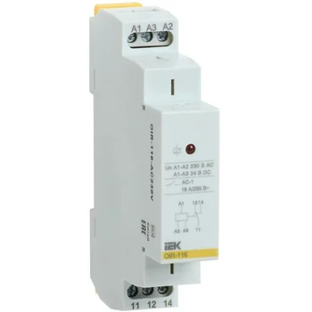 Реле промежуточное OIR 1 конт. (16А) 230В AC IEK OIR-116-AC230V
