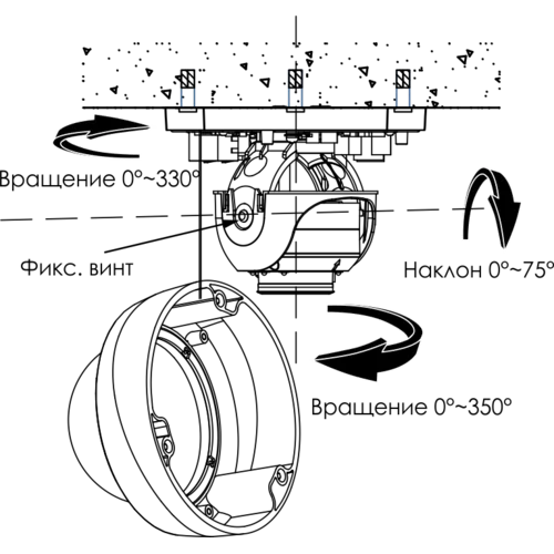 IP камера OMNY A15F 28 антивандальная купольная OMNY PRO серии Альфа, 5Мп c ИК подсветкой, 12В/PoE 802.3af, встр.микр/EasyMic, microSD, 2.8мм