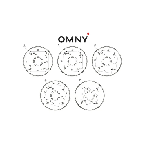 Универсальная монтажная коробка для камер OMNY, монтаж на стену, алюминий