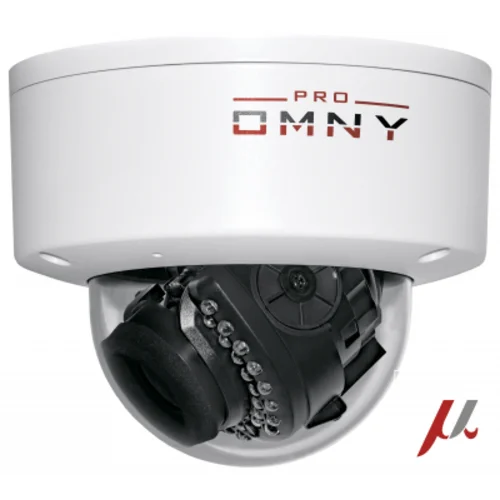 Проектная IP камера OMNY M14E 2812 купольная OMNY PRO серии Мира. 4Мп/25кс, H.265, управл. IR, мотор.объектив 2.8-12мм, PoE/12В, EasyMic (имеет сколы)
