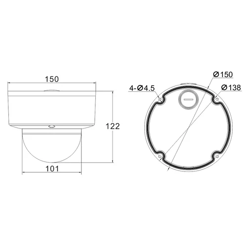 Проектная IP камера OMNY M14E 2812 купольная OMNY PRO серии Мира. 4Мп/25кс, H.265, управл. IR, моториз.объектив 2.8-12мм, PoE/12В, EasyMic