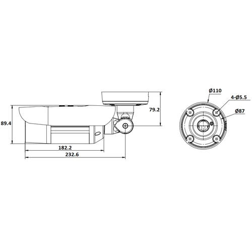 Проектная IP камера OMNY M54E 2812 уличная OMNY PRO серии Мира. 4Мп/25кс, H.265, управл. IR, моториз.объектив 2.8-12мм, PoE, EasyMic