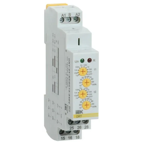 Реле времени ORT 2 контакта 12-240В AC/DC 2 уставки IEK ORT-2T-ACDC12-240V