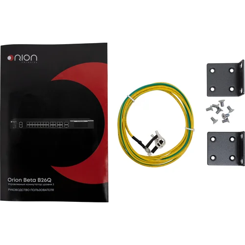 Управляемый коммутатор уровня 3 Orion Beta B26Q, 20x 1/10GE SFP+, 4x 10/25GE SFP28, 2x 40GE QSFP+, 2 слота для Hot Swap БП, не входят в комплект